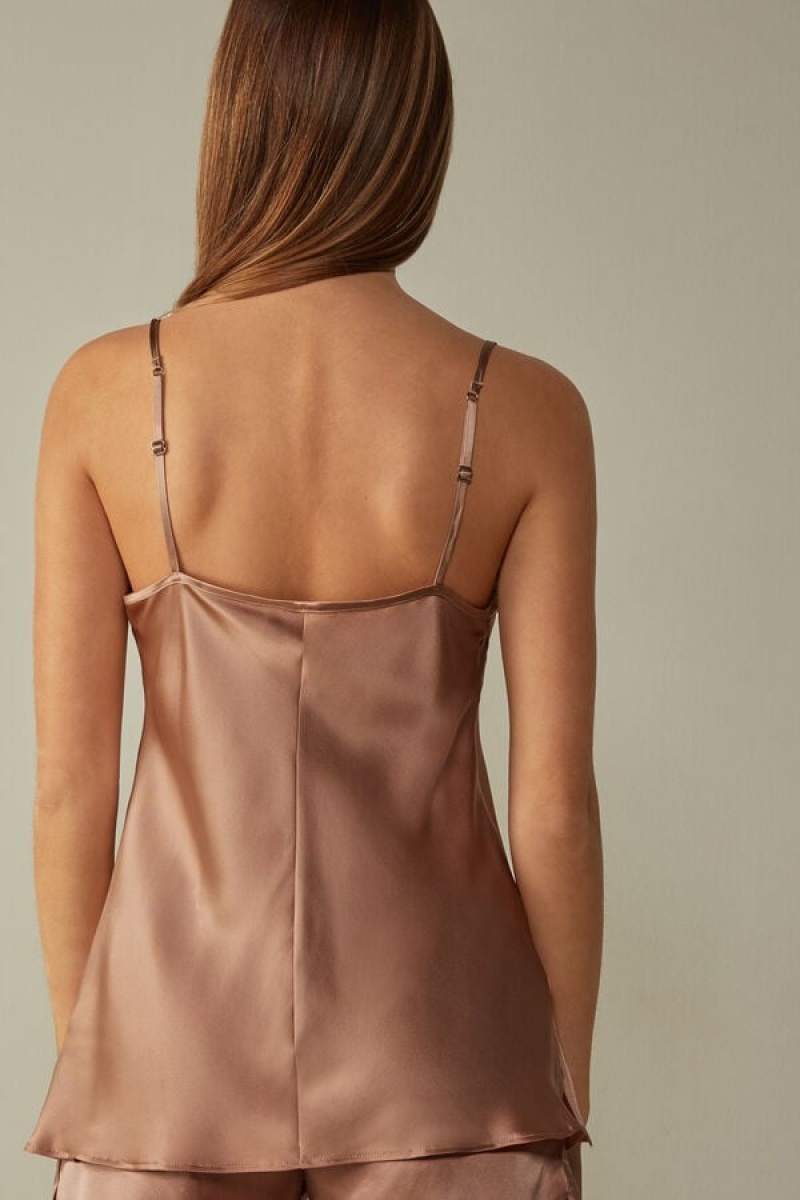 Intimissimi Top in Silk Satin Natural | FNLHY31905